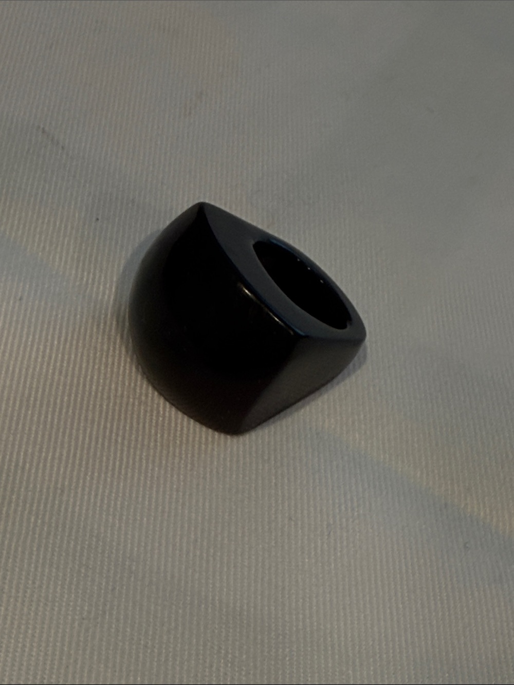 Chunky Black Resin Dome Ring